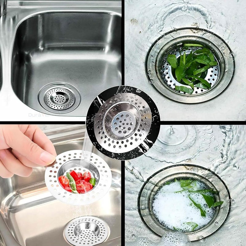 درافل مجموعة مصفاة حوض المطبخ من دورافيل، فلتر تصريف من الفولاذ المقاوم للصدأ، عبوة من قطعتين - Image 4